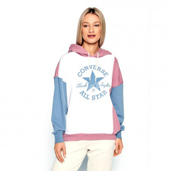 Converse Color Blocked Oversize Women's Hoodie ''White/Pink''