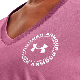 UA Tech Solid Crest Women's T-Shirt ''Pace Pink''