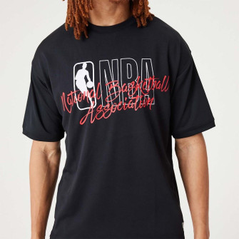 New Era NBA Script Logo Oversized T-Shirt ''Black''