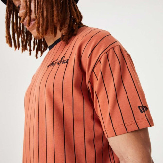 New Era Pinstripe Oversized T-Shirt ''Brown''