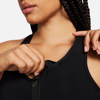 Nike Swoosh Medium-Support Padded Zip-Front Women’s Sports Bra ''Black''