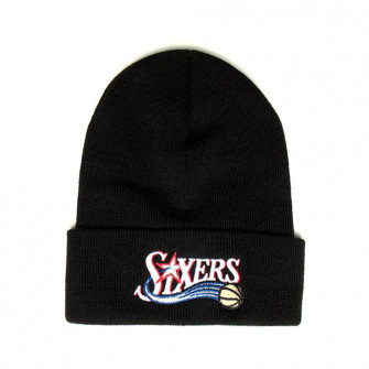 M&N NBA Philadelphia 76ers Team Logo HWC Cuff Knit Hat  ''Black''