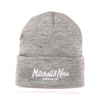 M&N Pinscript Cuff Knit Beanie Hat ''Light Grey''