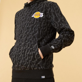 New Era NBA LA Lakers Leopard Print Hoodie ''Grey''