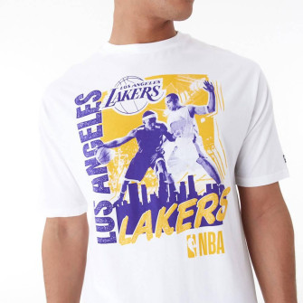New Era NBA LA Lakers Player Graphic Oversized T-Shirt ''White''