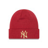 New Era MLB NY Yankees Metallic Logo Womens Beanie ''Red''